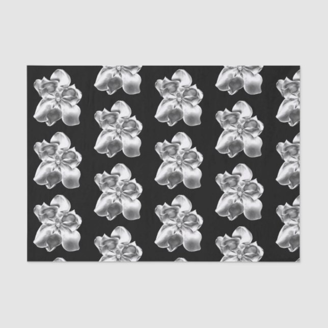 Magnolias metálicas em papel tecidular (Frente )