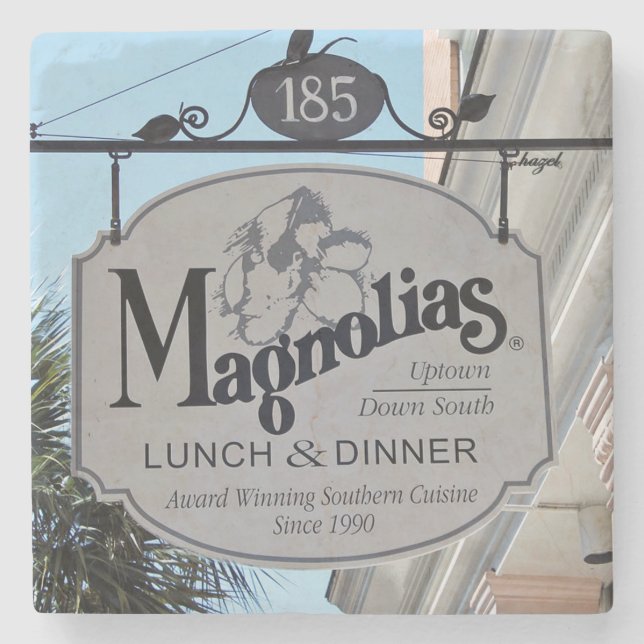 Magnolias Restaurant Charleston, SC. Porta-copos (Frente)