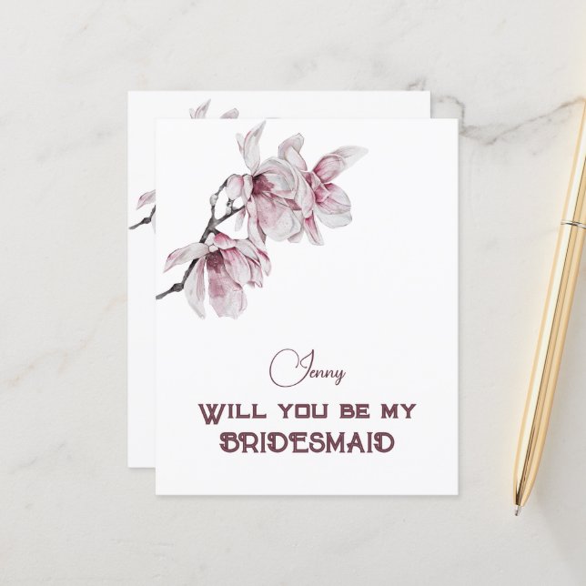 Magnolias Rosa, Serás A Minha Porta-Pontas. (Frente/Verso In Situ)