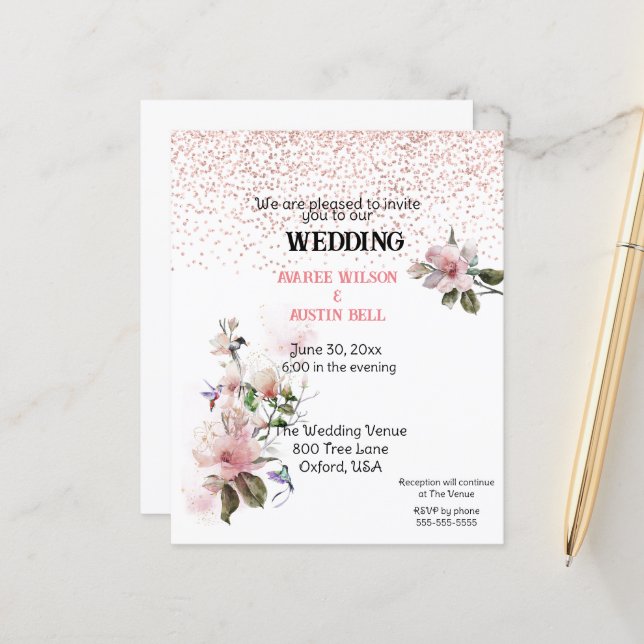 Magnolias Rosa Watercolor (Frente/Verso In Situ)