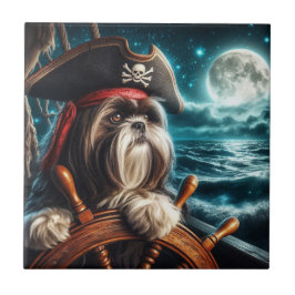 Magnum, o Azulejo Pirata Shih Tzu