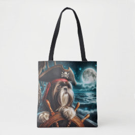 Magnum the Shih Tzu Pirate - Canvas Tote Bag