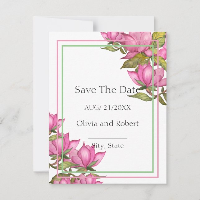 Magolias rosa-reais (Frente)