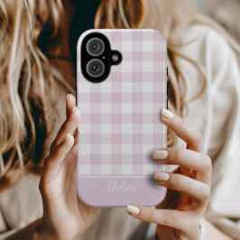 MagSafe Tough Xadrez Gingham Rosa