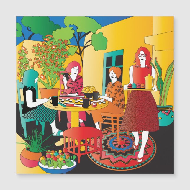 Mah Jongg Adobe Flat Magnet (Frente)