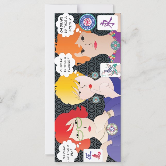 Mah Jongg Diz Oh Caro Cartão Plana (Frente)