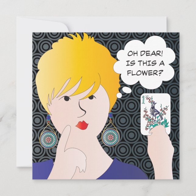 Mah Jongg Diz Uma Placa Plana Bam (Frente)