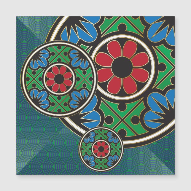 Mah Jongg Holiday Magnet Card (Frente)