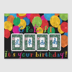 Mah Jongg NEWS Birthday Magnet