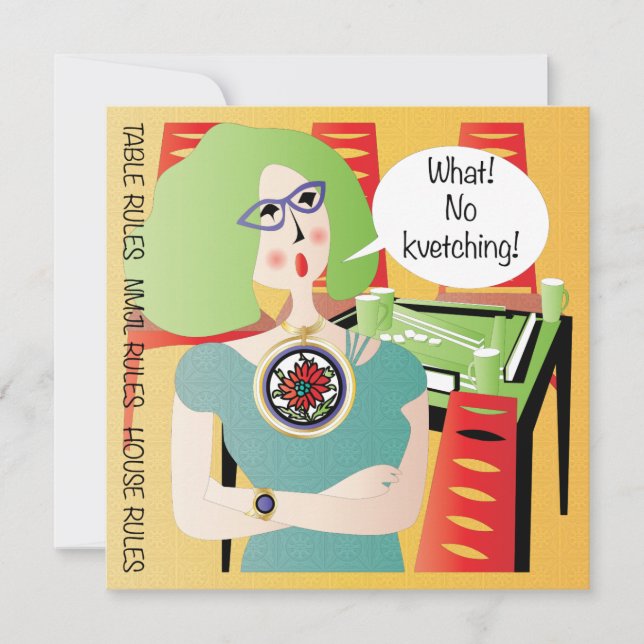 Mah Jongg Sayings Kvetching (Frente)