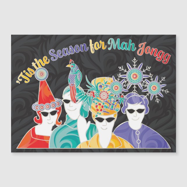 Mah Jongg Season Flat Magnet (Frente)