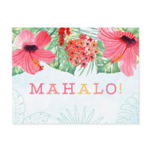 mahalo cartões de agradecimentos, cartão mahalo