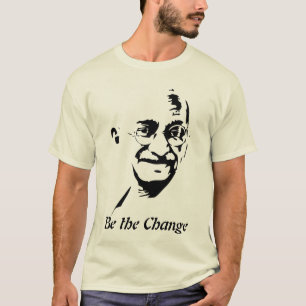 Mahatma Gandhi - Seja a mudança - T-shirt orgâni