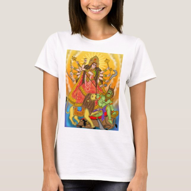 Mahishasur Mardini Durga T-Shirt (Frente)