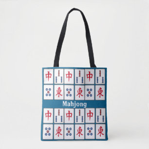 Mahjong Game Azulejo Tote Bag