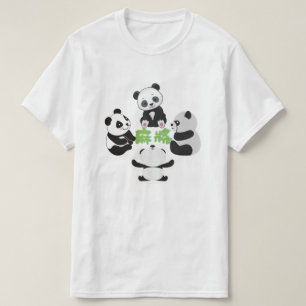 Mahjong Panda Cute Engraçado T-Shirt