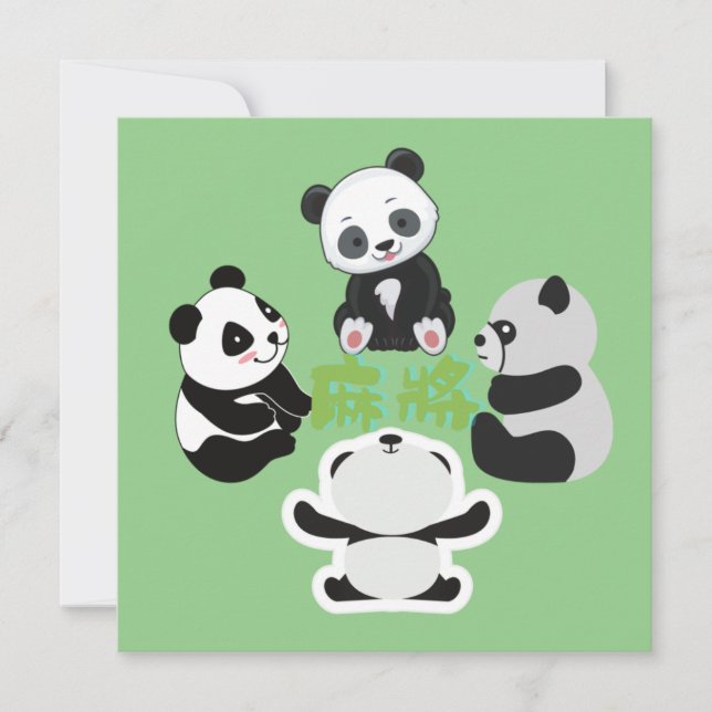 Mahjong Panda Cute Funny (Frente)