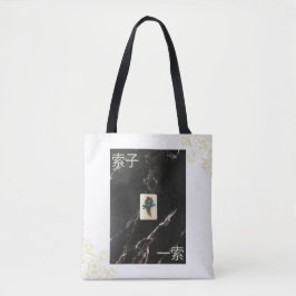 Mahjong Tote Bag com o 1 de Bamboo em Cantonês