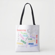 Mahjong Words Tote Bag