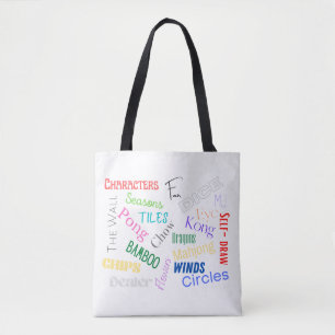 Mahjong Words Tote Bag