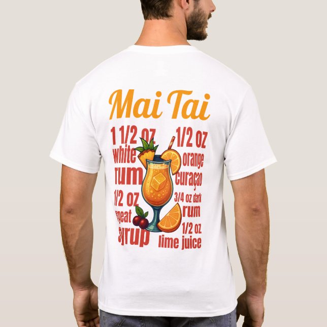 Mai Tai T-Shirt – Tropical Tiki Cocktail (Verso)