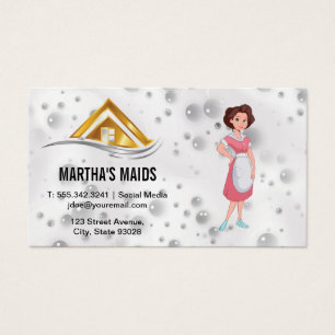 Maid Logotipo da casa Bolhas de sabão
