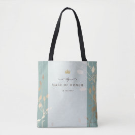 Maid of Honor Tote Bag | Sage Green & Gold