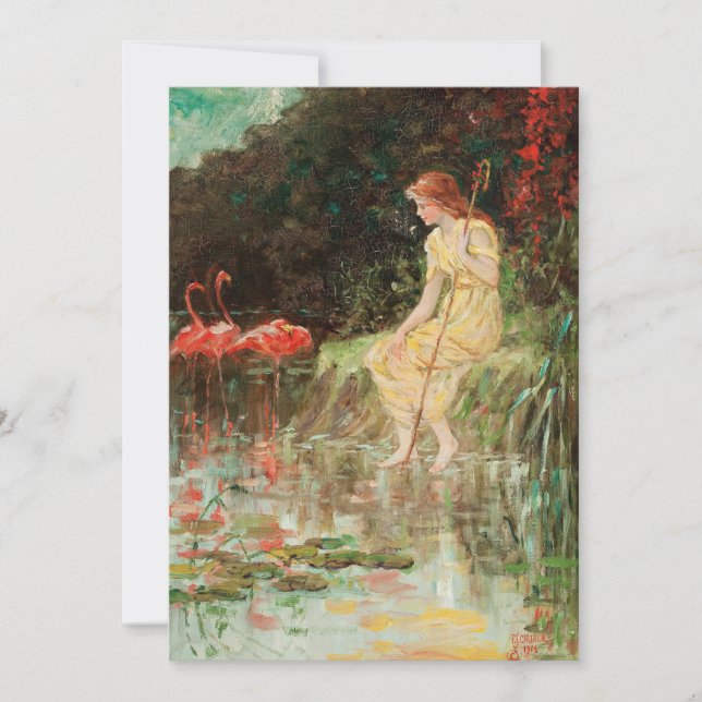 Maiden com Flamingos | Frederick Stuart Church (Frente)