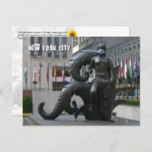 Maiden vestindo uma máscara - Cartão postal NYC H