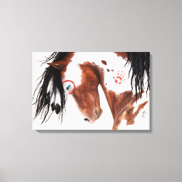 Maiestoso Pinto Horse por BiHrLe Art Canvas Print