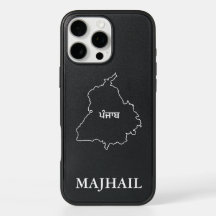 Maihail Punjab Map Capa de telefone Preta