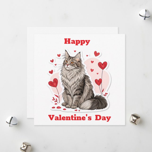 Maine Coon Breeders Perto De Mim Cartões 🐾 💖 (Frente/Verso In Situ)
