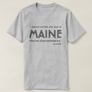 Maine E.B. Camiseta branca de citação