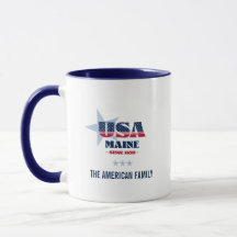 Maine EUA 1820 Caneca Personalizada Estrela Azul