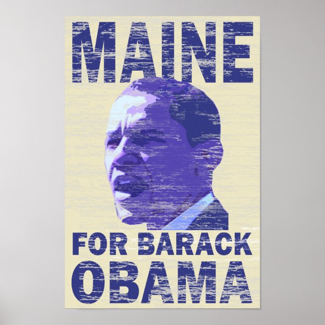Maine para Barack Obama Poster (Frente)