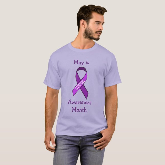 Maio é Camisa do Mês de Consciência do Lupus (Frente Completa)