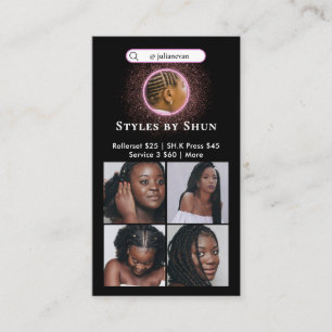 Maior Cartão de visita de embraiagem de texto