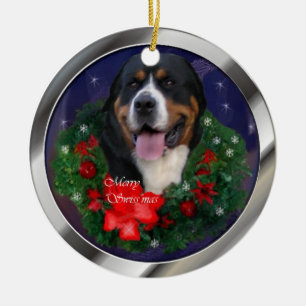Maiores enfeites de natal suíços do cão da
