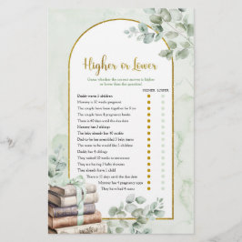 Mais alto Greenery Storybook ou Cartão de Jogos In