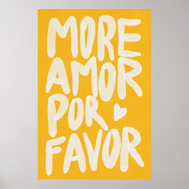 Mais amor por favor Poster (Frente)
