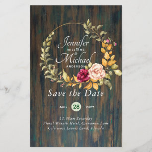 Mais Baratos Save The Dates Coroa Floral ORÇAMENTO