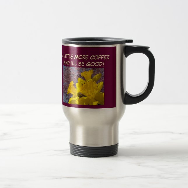 Mais Café Ficarei Bem Caneca de Viagem Narcisos (Direita)