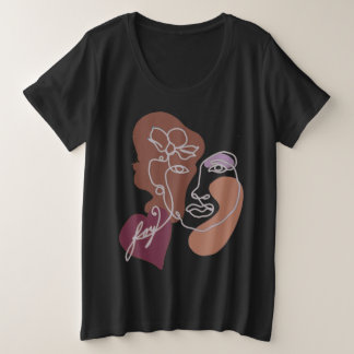 Mais camisa de alegria da mulher do tamanho