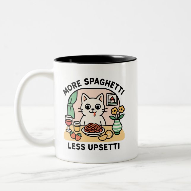 Mais espaguete menos caneca de gato mais alta (Esquerda)