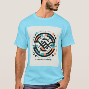 Mais Fortes - Camisa T de Unidade Minimalista