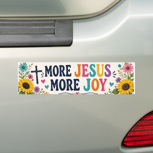 Mais Jesus Mais Alegria Adesivo de Para-choque Col (No carro)