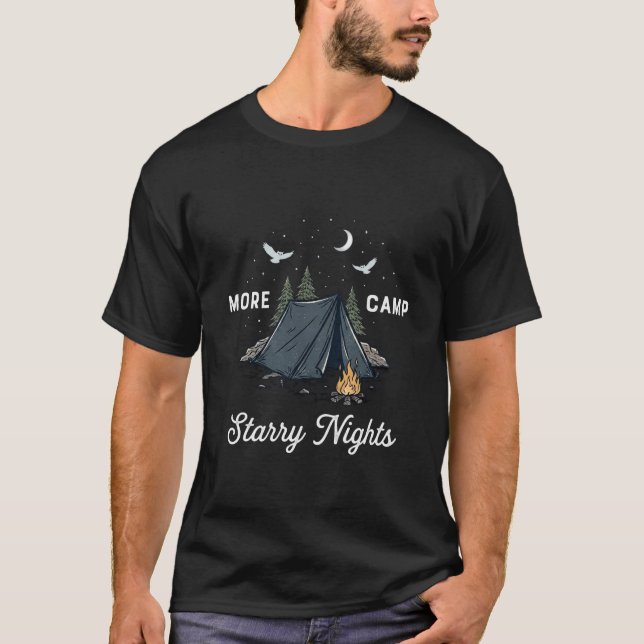Mais Noites Estreladas no Acampamento Camiseta Vin (Frente)