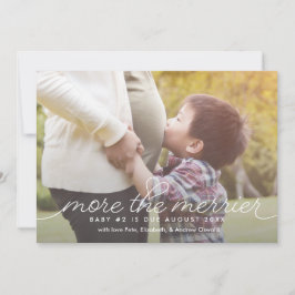 Mais o Cartão de Anúncio de Gravidez Merrier