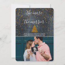 Mais o Merrier anuncia o cartão de Natal da gravid