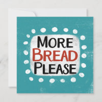 Mais Pão Por Favor Saudação Cartão
